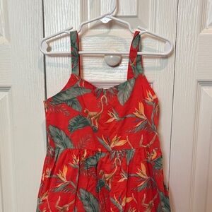 Janie and Jack Red Tropical Print Dress